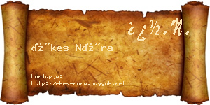 Ékes Nóra névjegykártya
