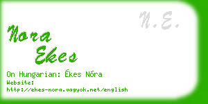 nora ekes business card